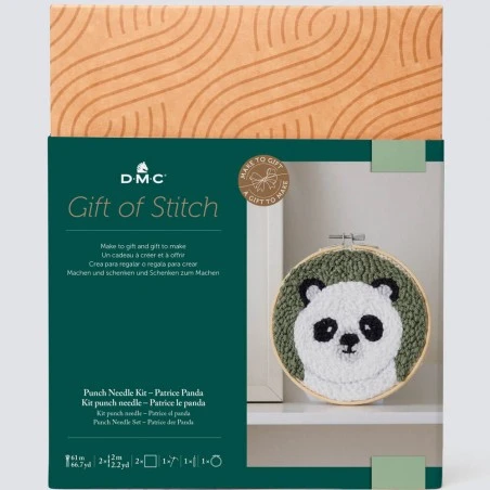 Kit De Punch Needle - Bebé Panda - DMC 5 Kit De Punch Needle - Bebé Panda - DMC - Imagen 3