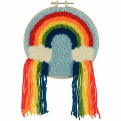 Kit De Punch Needle Con Bastidor - Arcoíris - Trimits