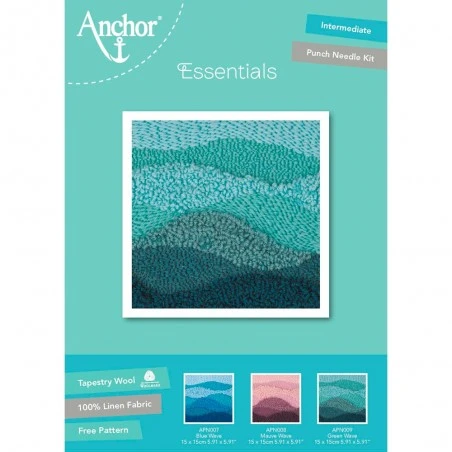 Kit De Punch Needle - Green Wave - Anchor 3 Kit De Punch Needle - Green Wave - Anchor