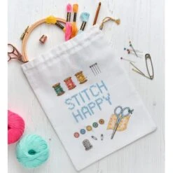Kit De Punto De Cruz - Bolsa Para Proyectos - Crafters - Anchor