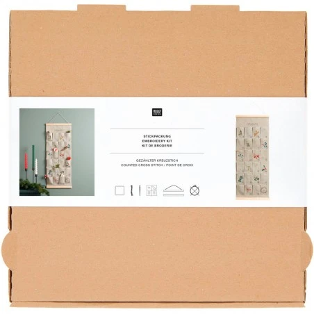 Kit De Punto De Cruz - Calendario Adviento Con Bolsillos - Rico Design 5 Kit De Punto De Cruz - Calendario Adviento Con Bolsillos - Rico Design - Imagen 3
