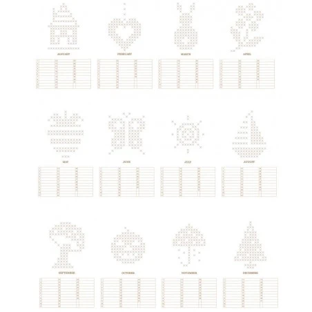 Kit De Punto De Cruz Calendario - Anchor 4 Kit De Punto De Cruz Calendario - Anchor - Imagen 2