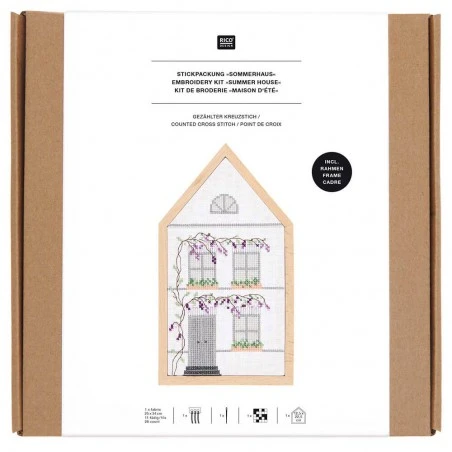 Kit De Punto De Cruz Casa De Madera - Summer House - Rico Design 4 Kit De Punto De Cruz Casa De Madera - Summer House - Rico Design - Imagen 2