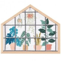 Kit De Punto De Cruz Casa De Madera - Urban Jungle - Rico Design