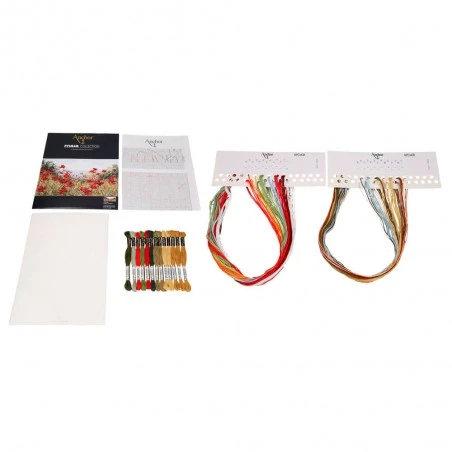 Kit De Punto De Cruz - Clifftop Poppies - Anchor Maia Collection 4 Kit De Punto De Cruz - Clifftop Poppies - Anchor Maia Collection - Imagen 2