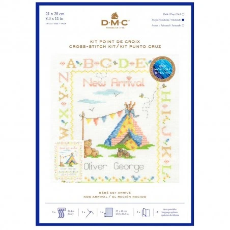 Kit De Punto De Cruz - El Bebé Ha Llegado - DMC 4 Kit De Punto De Cruz - El Bebé Ha Llegado - DMC - Imagen 2