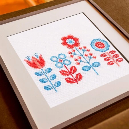 Kit De Punto De Cruz - Flores Populares - DMC 4 Kit De Punto De Cruz - Flores Populares - DMC - Imagen 2