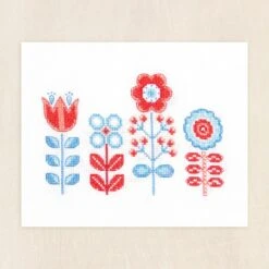 Kit De Punto De Cruz - Flores Populares - DMC