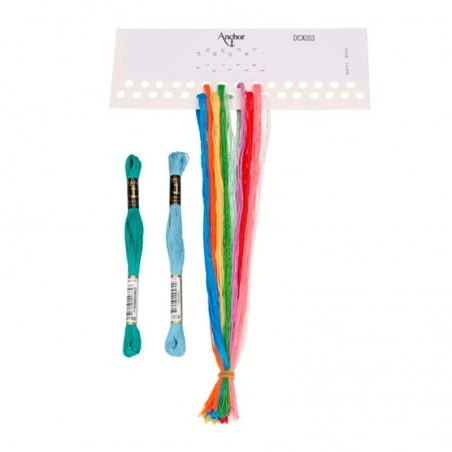 Kit De Punto De Cruz - Folk Floral - Anchor 6 Kit De Punto De Cruz - Folk Floral - Anchor - Imagen 4