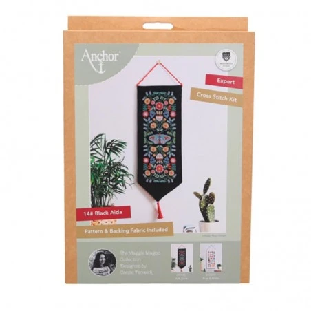 Kit De Punto De Cruz - Folk Floral - Anchor 3 Kit De Punto De Cruz - Folk Floral - Anchor