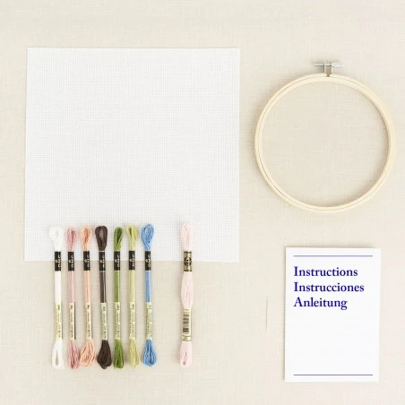 Kit De Punto De Cruz - Jardín De Primavera - DMC 5 Kit De Punto De Cruz - Jardín De Primavera - DMC - Imagen 3