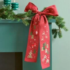 Kit De Punto De Cruz Lazo - Paisaje Navideño - Rico Design