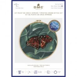 Kit De Punto De Cruz - Mariposa Roja - DMC