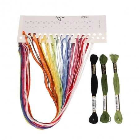 Kit De Punto De Cruz - Meadow Floral - Anchor 5 Kit De Punto De Cruz - Meadow Floral - Anchor - Imagen 3