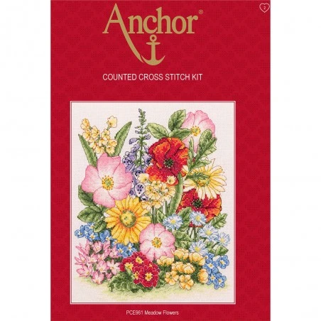 Kit De Punto De Cruz - Meadow Flowers - Anchor 4 Kit De Punto De Cruz - Meadow Flowers - Anchor - Imagen 2