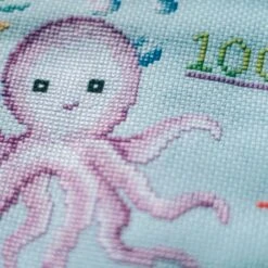 Kit De Punto De Cruz Medidor De Altura Para Niños - Animales Marinos - Vervaco -Las Tijeras Magicas Tienda kit de punto de cruz medidor de altura para ninos animales marinos vervaco 2