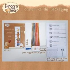 Kit De Punto De Cruz Medidor De Altura - Popcorn And Friends - Vervaco -Las Tijeras Magicas Tienda kit de punto de cruz medidor de altura popcorn and friends vervaco 2