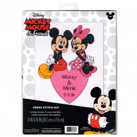 Kit De Punto De Cruz - Mickey Y Minnie - Dimensions 4 Kit De Punto De Cruz - Mickey Y Minnie - Dimensions - Imagen 2