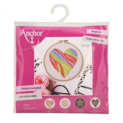 Kit De Punto De Cruz - Neon Zebra Heart - Anchor 7 Kit De Punto De Cruz - Neon Zebra Heart - Anchor -Las Tijeras Magicas Tienda kit de punto de cruz neon zebra heart anchor 2