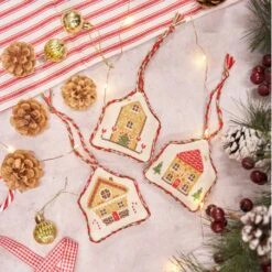 Kit De Punto De Cruz Para Navidad - Gingerbread Houses - Anchor