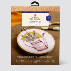Kit De Punto De Cruz - Regadera Con Flores - DMC -Las Tijeras Magicas Tienda kit de punto de cruz regadera con flores dmc 3