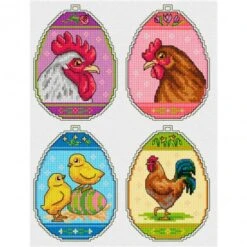 Kit De Punto De Cruz - Set De Huevos De Pascua - Orchidea