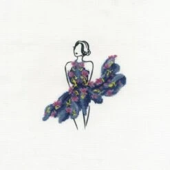 Kit De Punto De Cruz - Tutú Azul - DMC