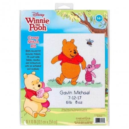Kit De Punto De Cruz - Winnie The Pooh - Dimensions 4 Kit De Punto De Cruz - Winnie The Pooh - Dimensions - Imagen 2