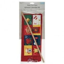 Kit De Tela Calendario De Adviento Rojo - Trimits