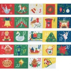 Kit De Tela Calendario De Adviento Rojo - Trimits -Las Tijeras Magicas Tienda kit de tela calendario de adviento rojo trimits 3