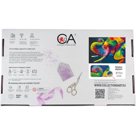 Kit Diamond Painting - Elefante Arco Iris - Collection D'Art 4 Kit Diamond Painting - Elefante Arco Iris - Collection D'Art - Imagen 2