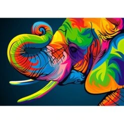 Kit Diamond Painting - Elefante Arco Iris - Collection D'Art