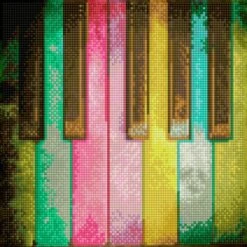 Kit Diamond Painting - Piano Rainbow - Diamond Dotz -Las Tijeras Magicas Tienda kit diamond painting piano rainbow diamond dots 1