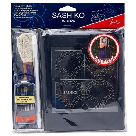 Kit Para Bolso Sashiko - Sew Easy 3 Kit Para Bolso Sashiko - Sew Easy