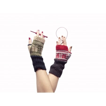 Kit Para Tejer Mitones - Mitones Navideños 4 Kit Para Tejer Mitones - Mitones Navideños - Imagen 2