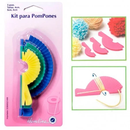 Kit Para Pompones Hemline 3 Kit Para Pompones Hemline