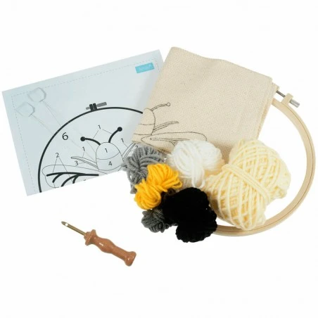 Kit Punch Needle Con Bastidor - Hoop Bee - Trimits 4 Kit Punch Needle Con Bastidor - Hoop Bee - Trimits - Imagen 2