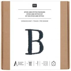 Kit Stick & Stitch - Abecedario Negro - Rico Design -Las Tijeras Magicas Tienda kit stick stitch abecedario negro rico design 1