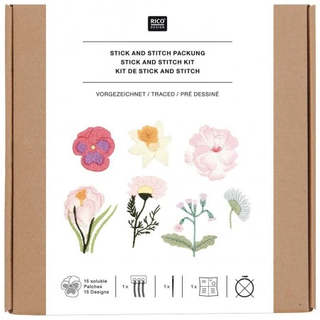 Kit Stick & Stitch - Flores - Rico Design 4 Kit Stick & Stitch - Flores - Rico Design - Imagen 2