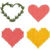 Kit Stick & Stitch Pixel Art - Corazones - Rico Design -Las Tijeras Magicas Tienda kit stick stitch pixel art corazones rico design