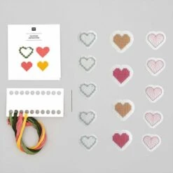 Kit Stick & Stitch Pixel Art - Corazones - Rico Design -Las Tijeras Magicas Tienda kit stick stitch pixel art corazones rico design 2