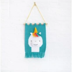 Kit Tapiz De Ganchillo - Unicornio - Anchor -Las Tijeras Magicas Tienda kit tapiz de ganchillo unicornio anchor 2