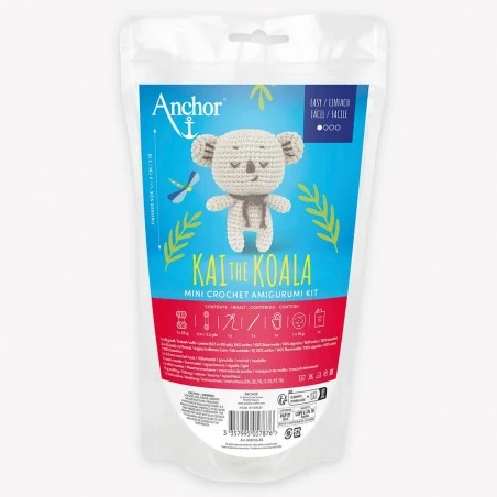 Kit Mini Amigurumi Kai The Koala - Anchor 5 Kit Mini Amigurumi Kai The Koala - Anchor - Imagen 3