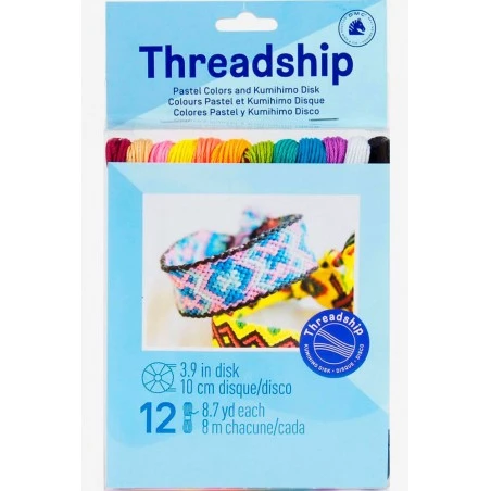 Pack De 12 Madejas De Color Pastel + Kumihimo - DMC 3 Pack De 12 Madejas De Color Pastel + Kumihimo - DMC