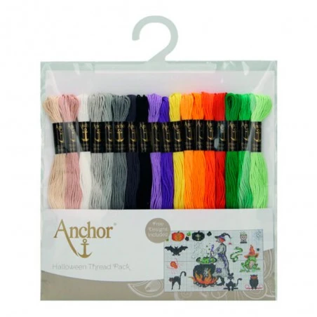 Pack De 18 Hilos Anchor Mouline + Esquema Halloween 4 Pack De 18 Hilos Anchor Mouline + Esquema Halloween - Imagen 2