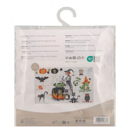 Pack De 18 Hilos Anchor Mouline + Esquema Halloween 3 Pack De 18 Hilos Anchor Mouline + Esquema Halloween