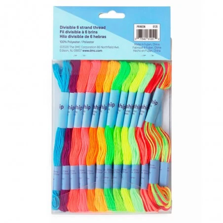 Pack De 24 Madejas Multi-Hebras De Colores Neón - DMC 4 Pack De 24 Madejas Multi-Hebras De Colores Neón - DMC - Imagen 2