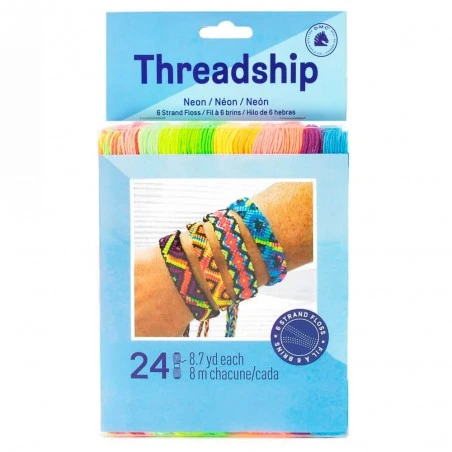 Pack De 24 Madejas Multi-Hebras De Colores Neón - DMC 3 Pack De 24 Madejas Multi-Hebras De Colores Neón - DMC