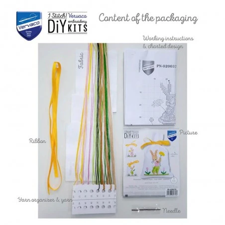 Pack De 3 Bolsas Para Bordar - Conejos De Pascua - Vervaco 5 Pack De 3 Bolsas Para Bordar - Conejos De Pascua - Vervaco - Imagen 3