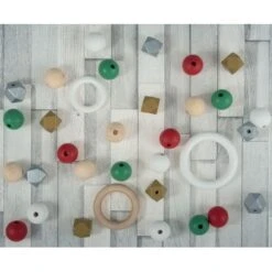 Pack De 33 Piezas De Madera Para Macramé - Trimits -Las Tijeras Magicas Tienda pack de 33 abalorios de madera trimits 4